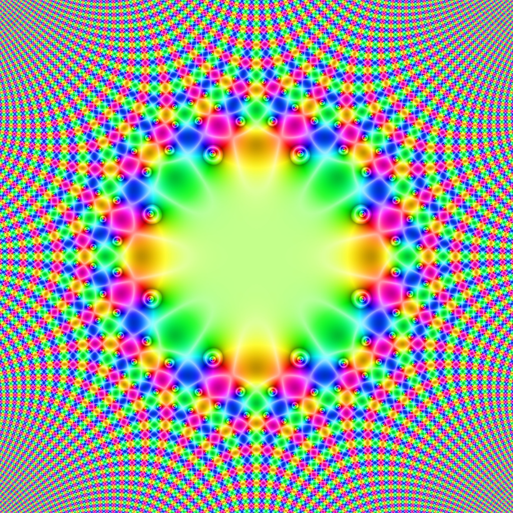 Pase Plot, f(z)=sin(Re(z^4))+i•cos(Im(z^4)), Typ=4, B=[-2.5, 2.5]x[-2.5, 2.5]