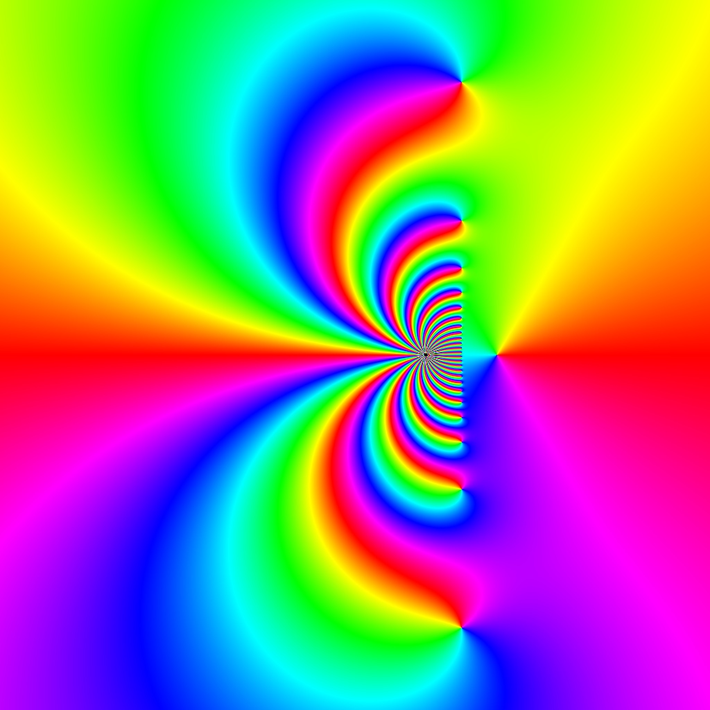 Phase Plot f(z)=nsum of (z div z+1)^n, nmax=40, Typ=0