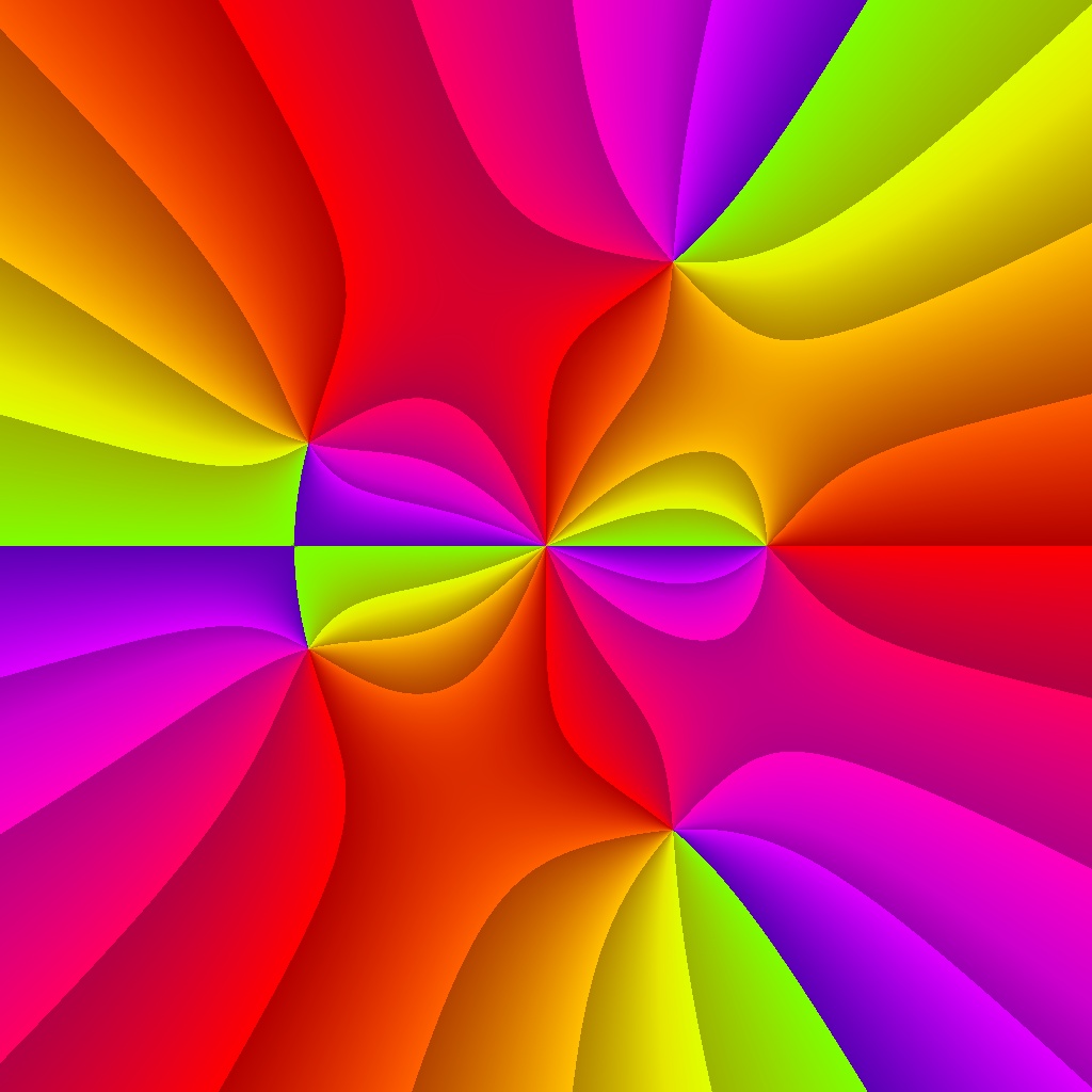 Phase Plot, f(z)=sqrt(1- 1 div z² +z³), Typ=1, B=[-2, 2]x[-2, 2]