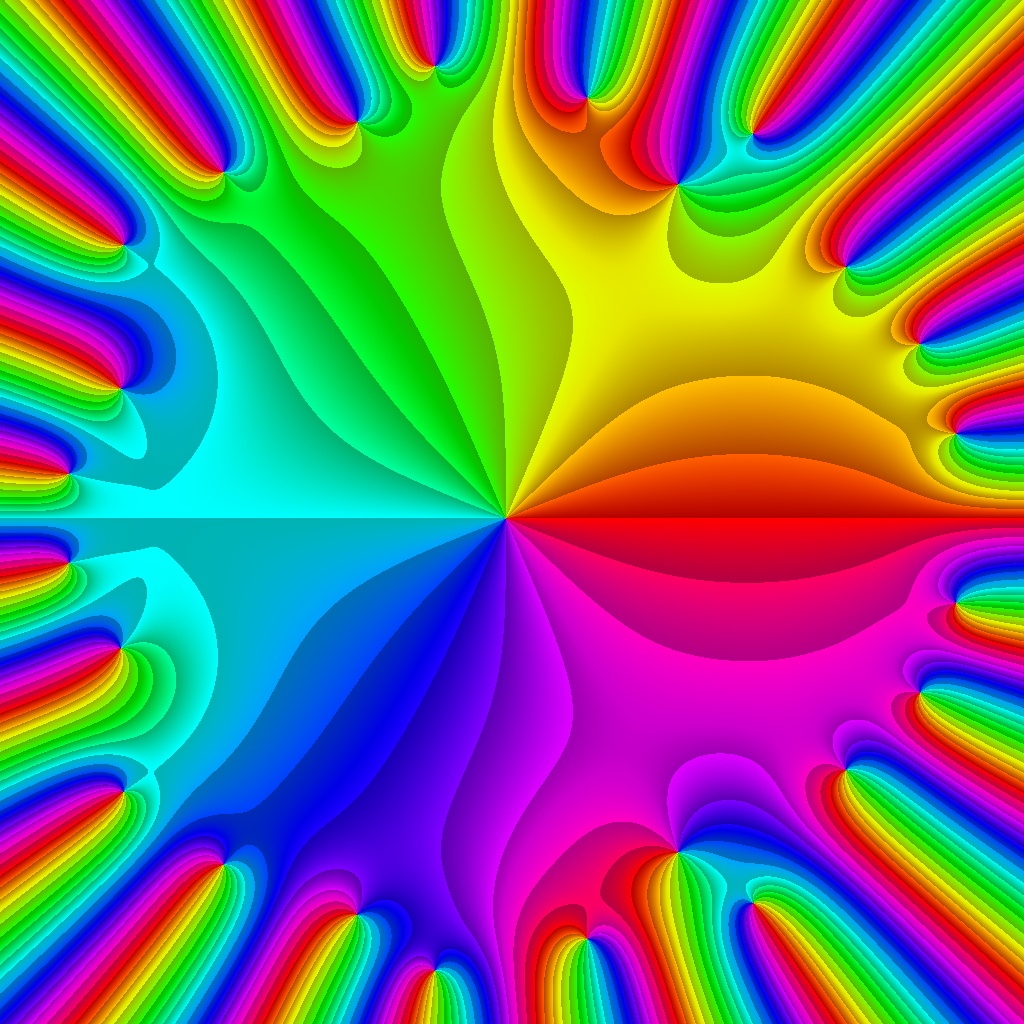 Phase Plot f(z)=nsum z^n, nmax=5, Typ=0