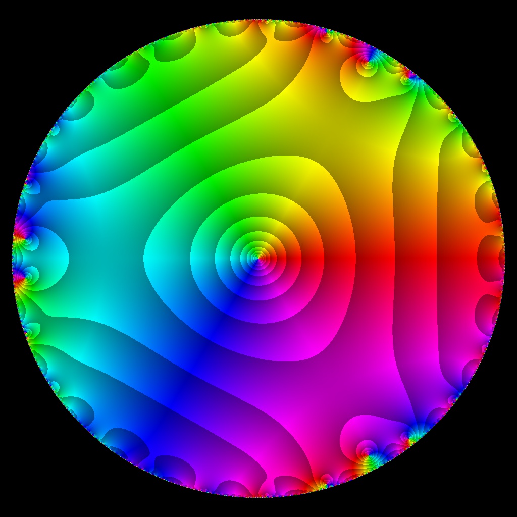 Phase Plot f(z)=nsum z^n!, nmax=8, Typ=2
