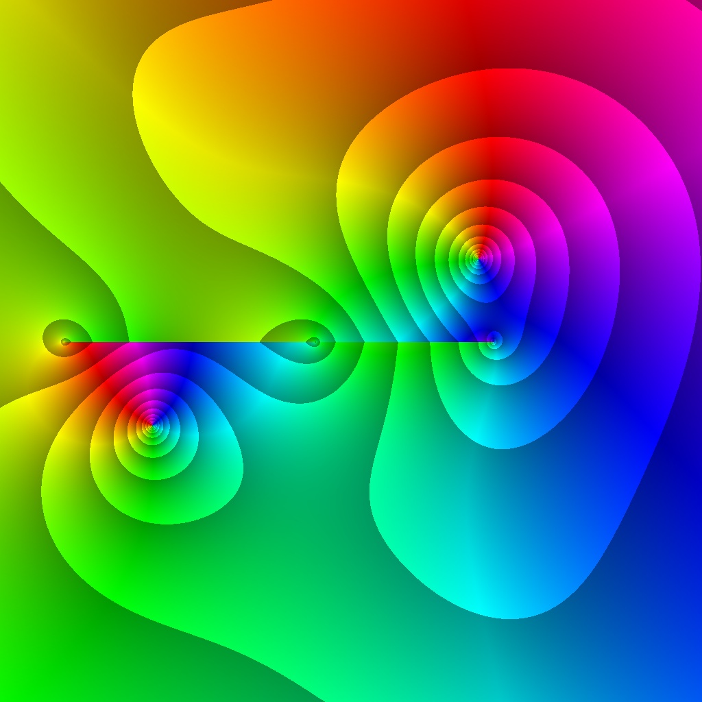 Phase Plot, f(z)=asec(z)(z²-cos(z)), Typ=2, B=[-2, 2]x[-2, 2]