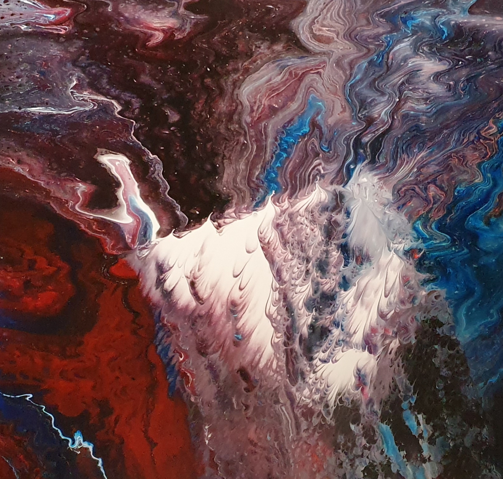 Milchstrasse, Acrylmischtechnik, 40/40, Leinwand, 2020