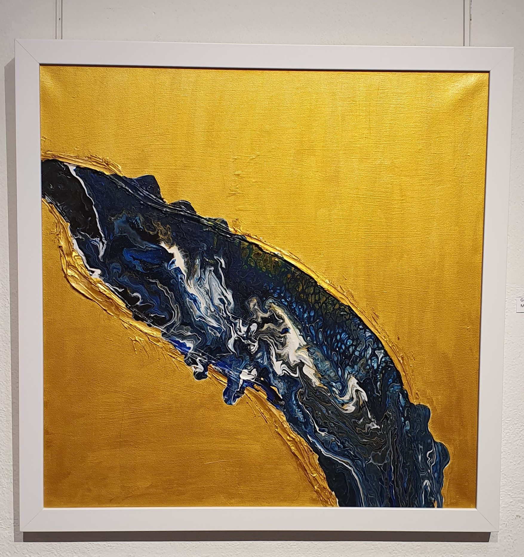 VERKAUFT, Goldfisch, Acrylmischtechnik, 57/57, Leinwand, 2020