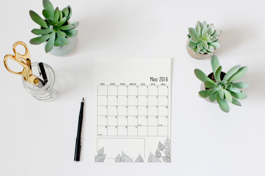 Kalender zum ausdrucken (freebie)