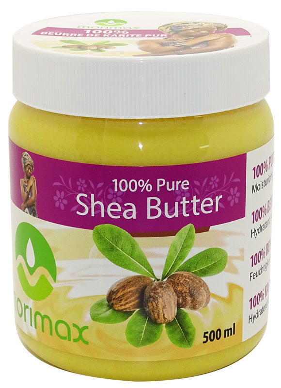MORIMAX 100 PURE SHEA BUTTER MOISTURIZING CREAM 500ML Black Beauty Store