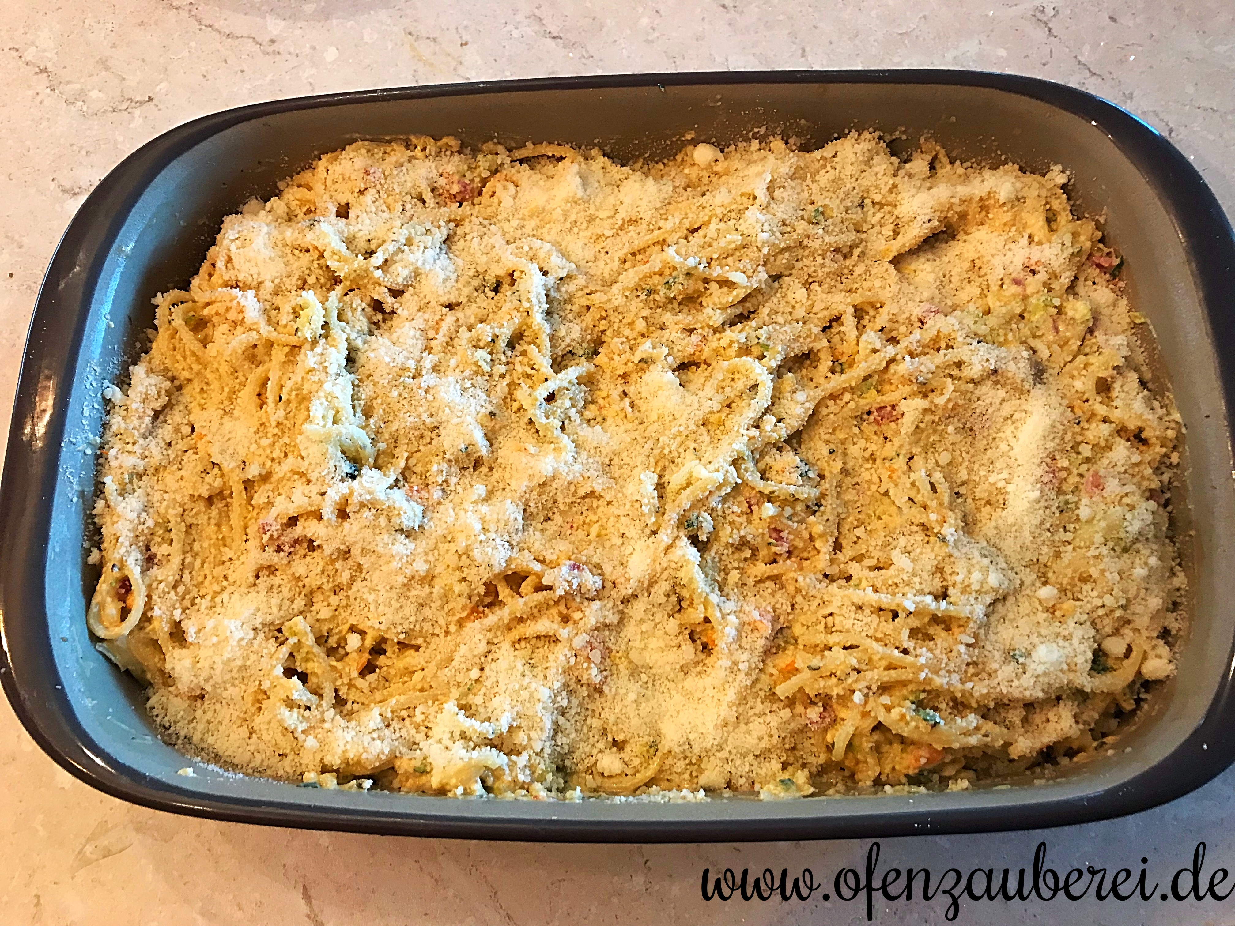 Spaghetti Carbonara in der Ofenhexe von Pampered Chef aus dem Onlineshop bestellen