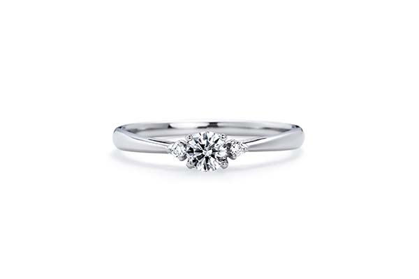 婚約指輪  No.7  結（ゆい）Pt900 0.15ct Gup/SIup/3EX or H&C 税込¥148,500  