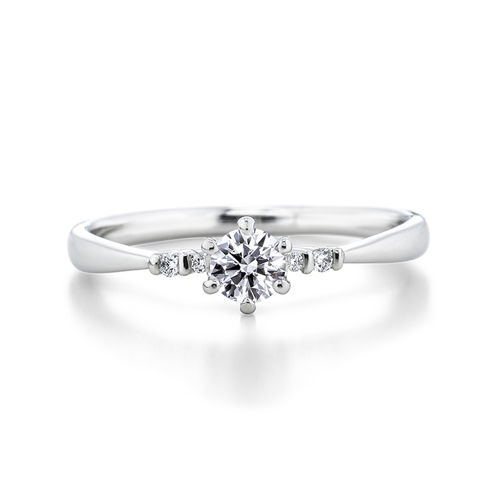 婚約指輪  No.21  時（とき）Pt900 0.15ct Gup/SIup/3EX or H&C 税込¥148,500   