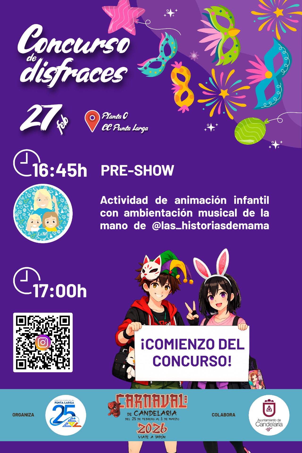 Pág 1 - Programa del Concurso de disfraces del CC Punta Larga 2026