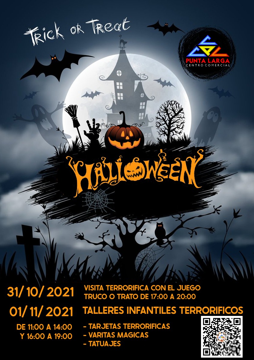 Talleres infantiles terroríficos en el Centro Comercial Punta Larga - Halloween 2021