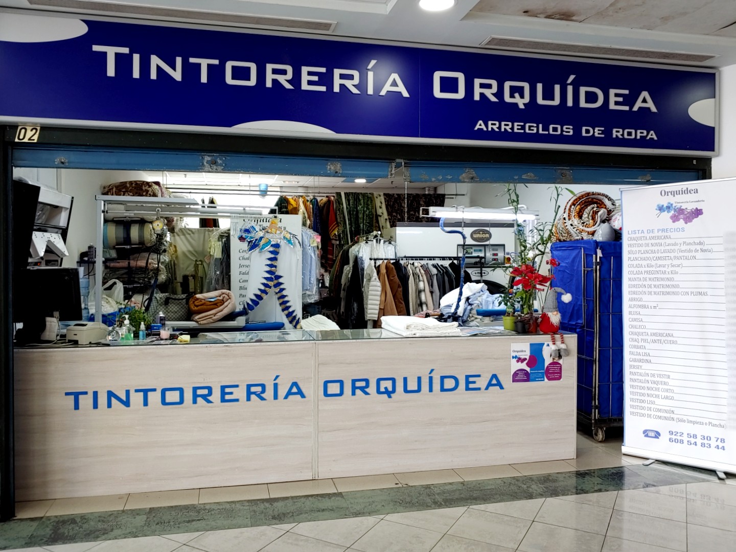 Tintorería y lavandería Orquídea en Candelaria CC Punta Larga
