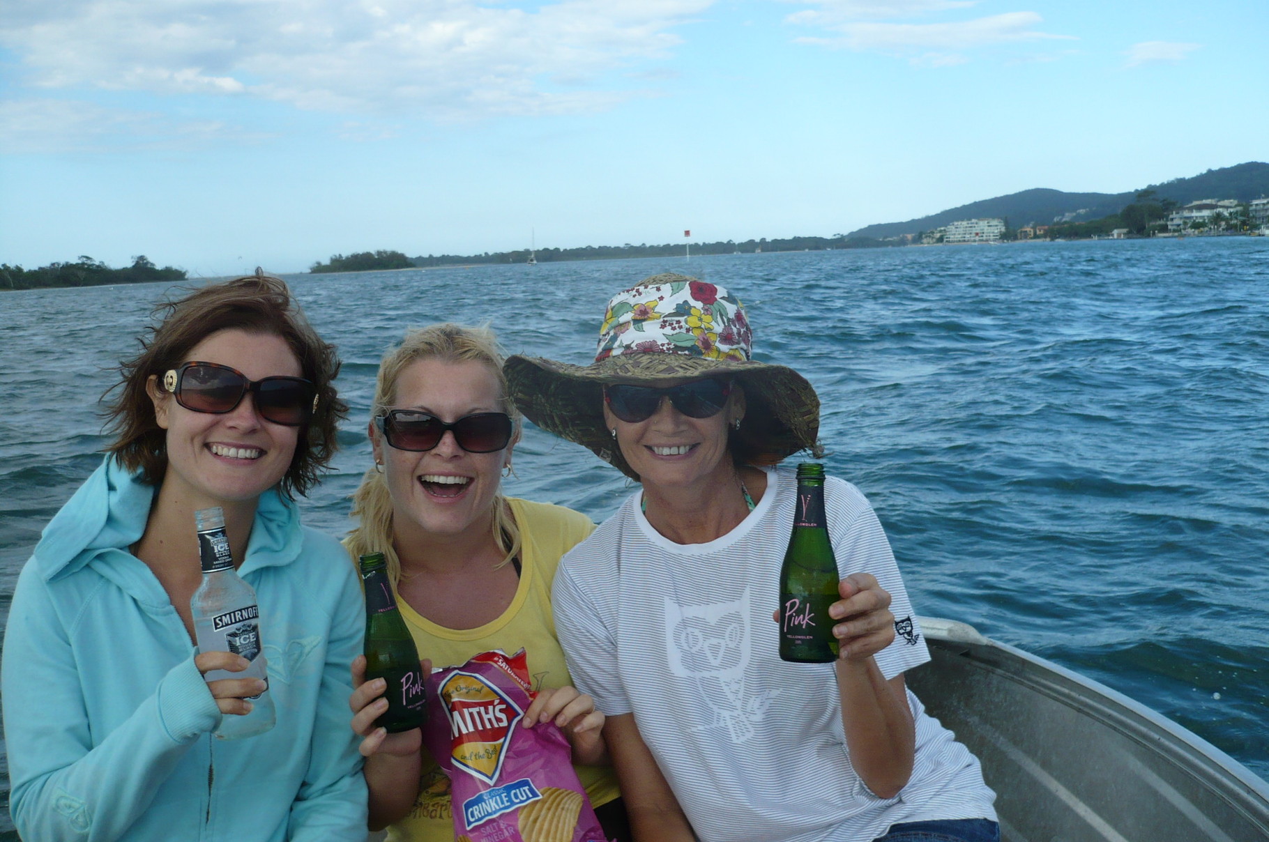 3 chicks enjoying the Lake
