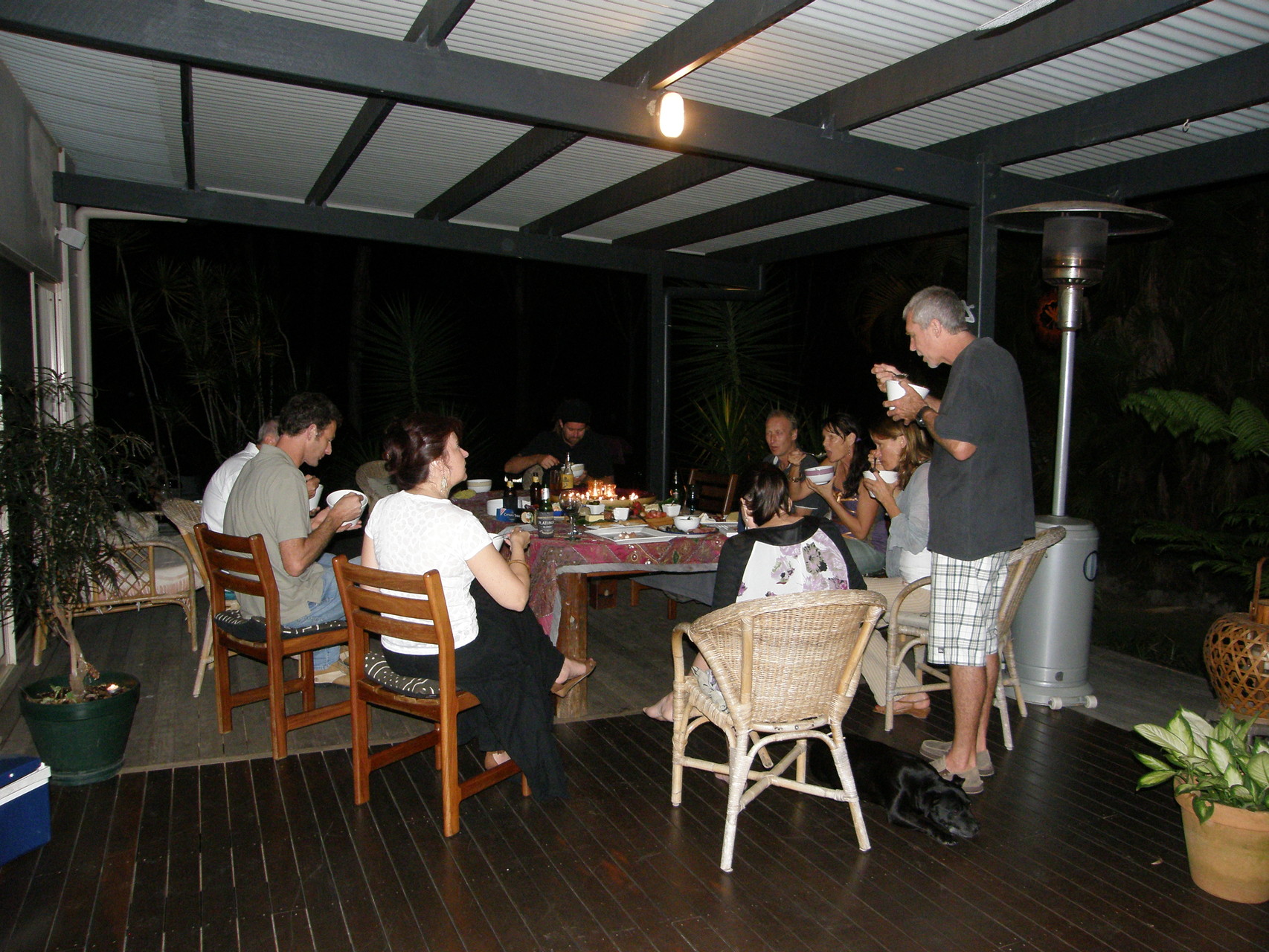 One of many good times on the deck