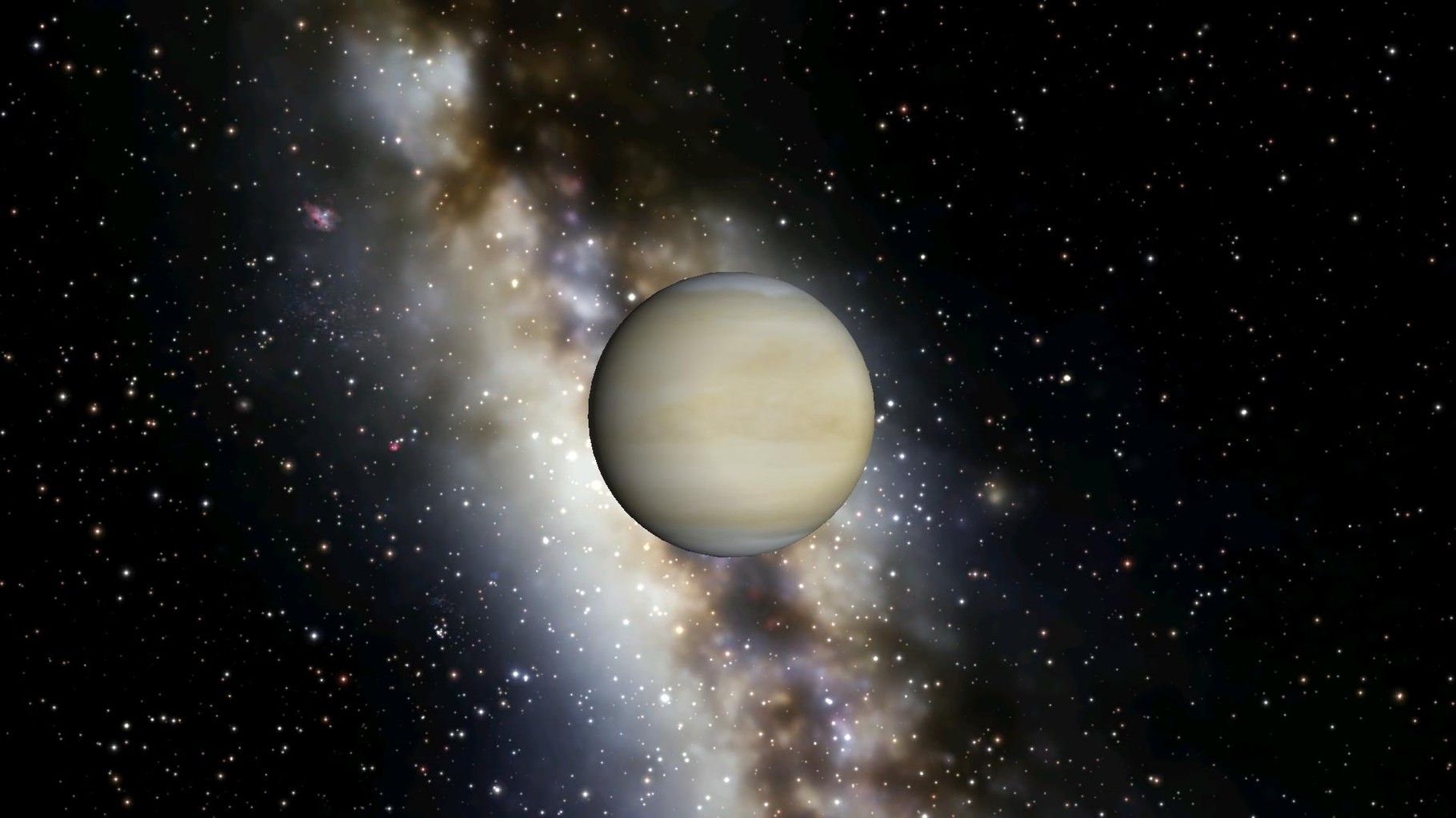 Das ist die Venus. Mit Wolken.