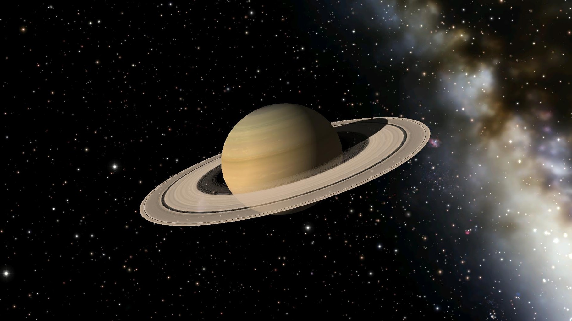Der Saturn. Hier wollte Georgia mit mir einen Spaziergang auf dem Ring unternehmen.