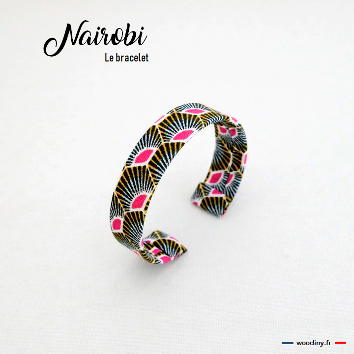 Bracelet wax "Nairobi" Noeud papillon Made in France