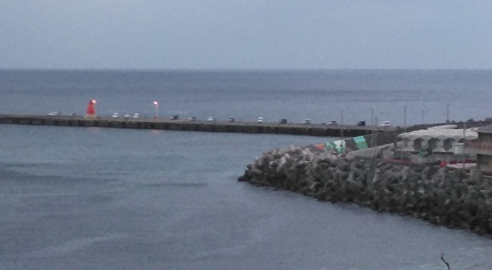 夕方イカ釣りに並ぶ車