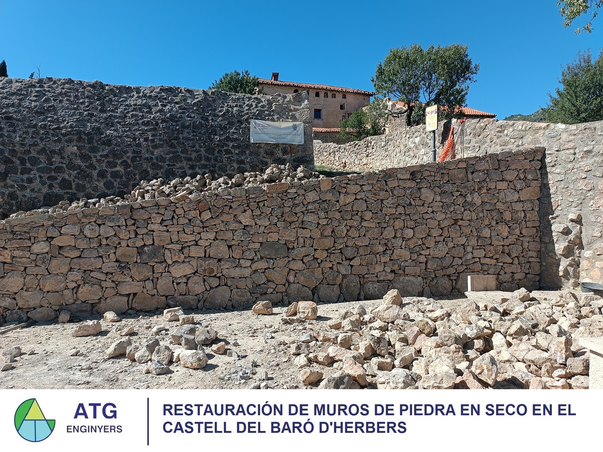 Restauración de muros de piedra en seco en el Castell del Baró d’Herbers