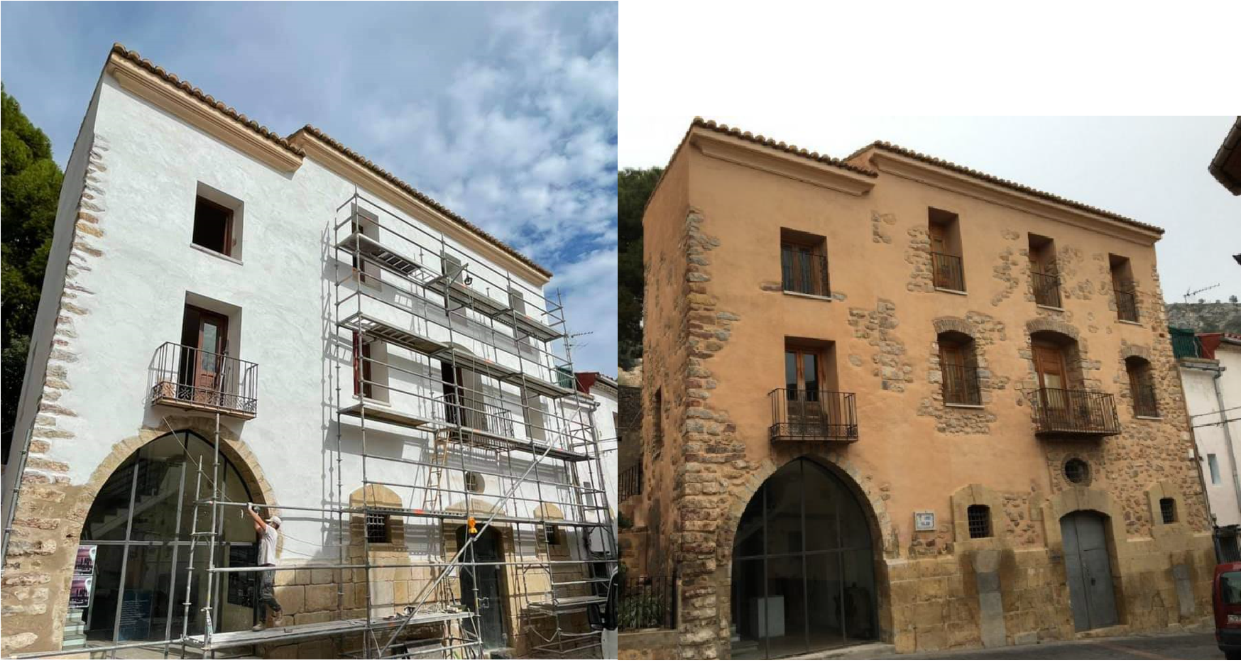 Actuació per eliminar les humitats de la Llotja Medieval-Casa de la Vila