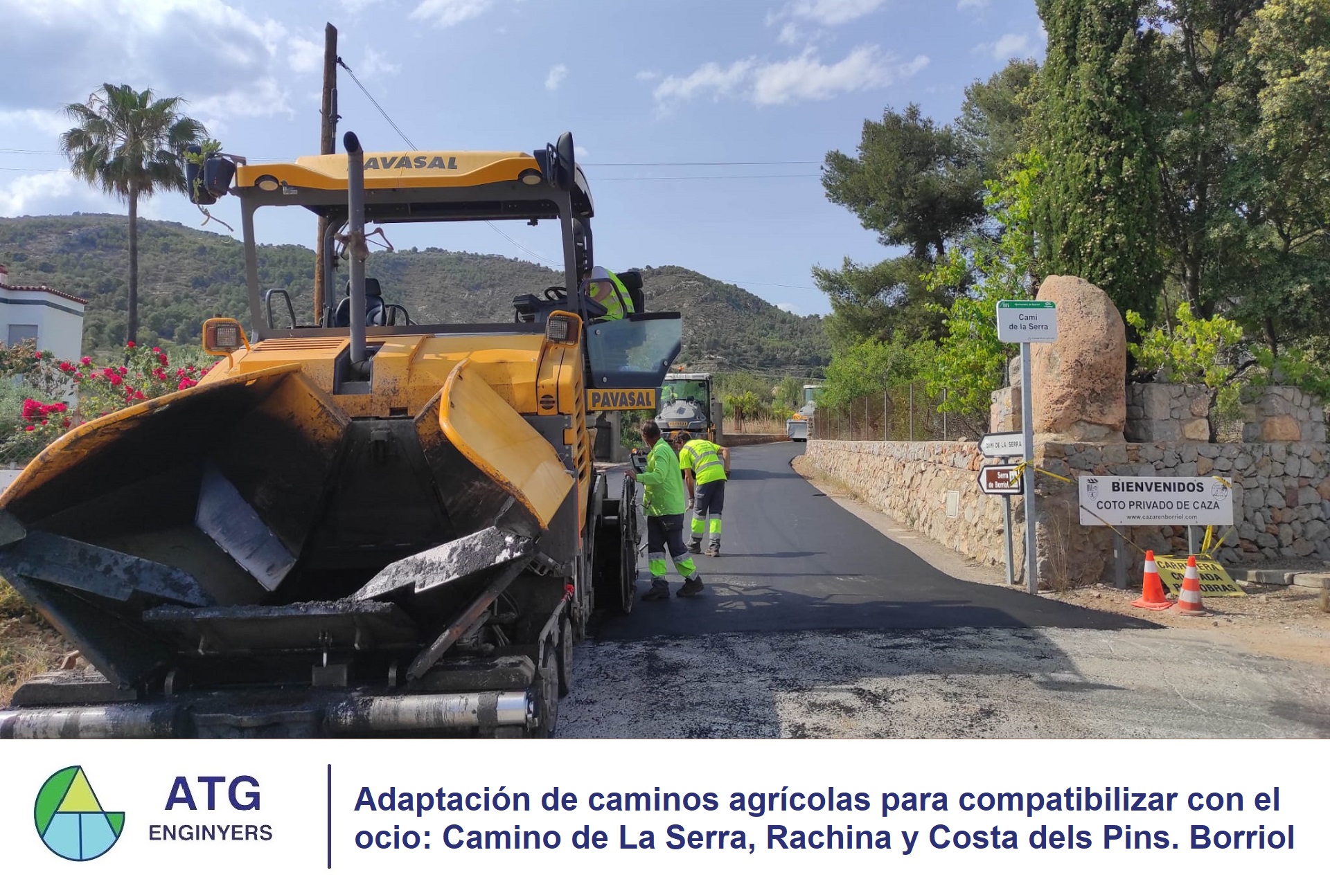 Adaptación de caminos agrícolas para compatibilizar con el ocio: Camino de La Serra, Rachina y Costa dels Pins. Borriol