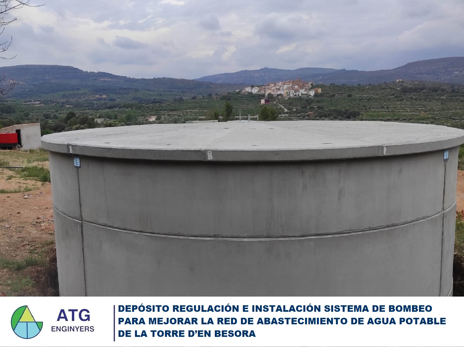 Depósito de regulación e instalación sistema de bombeo para mejorar la red de abastecimiento de agua potable de la Torre d'En Besora