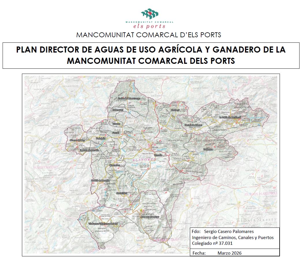 Plan Director Hídrico de la Mancomunitat dels Ports: planificación para garantizar el agua en el interior de Castellón