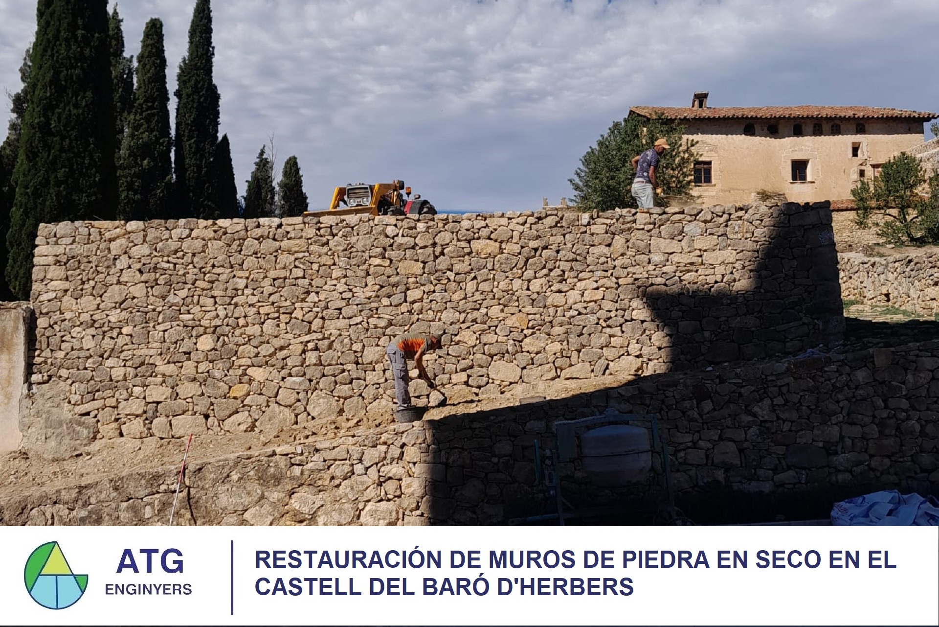 Restauración de muros de piedra en seco en el Castell del Baró d’Herbers 2024