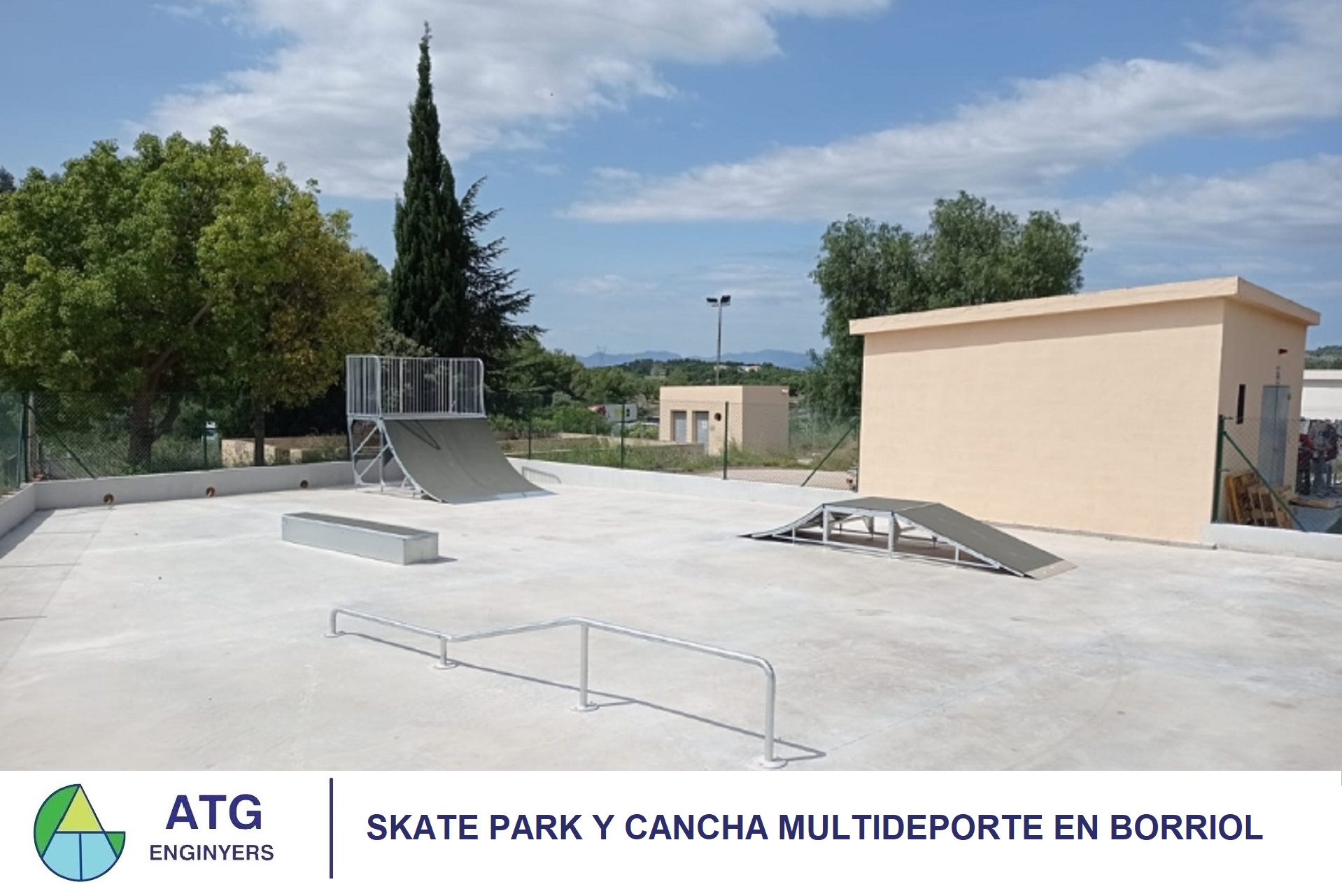 Skate park y cancha multideporte en Borriol