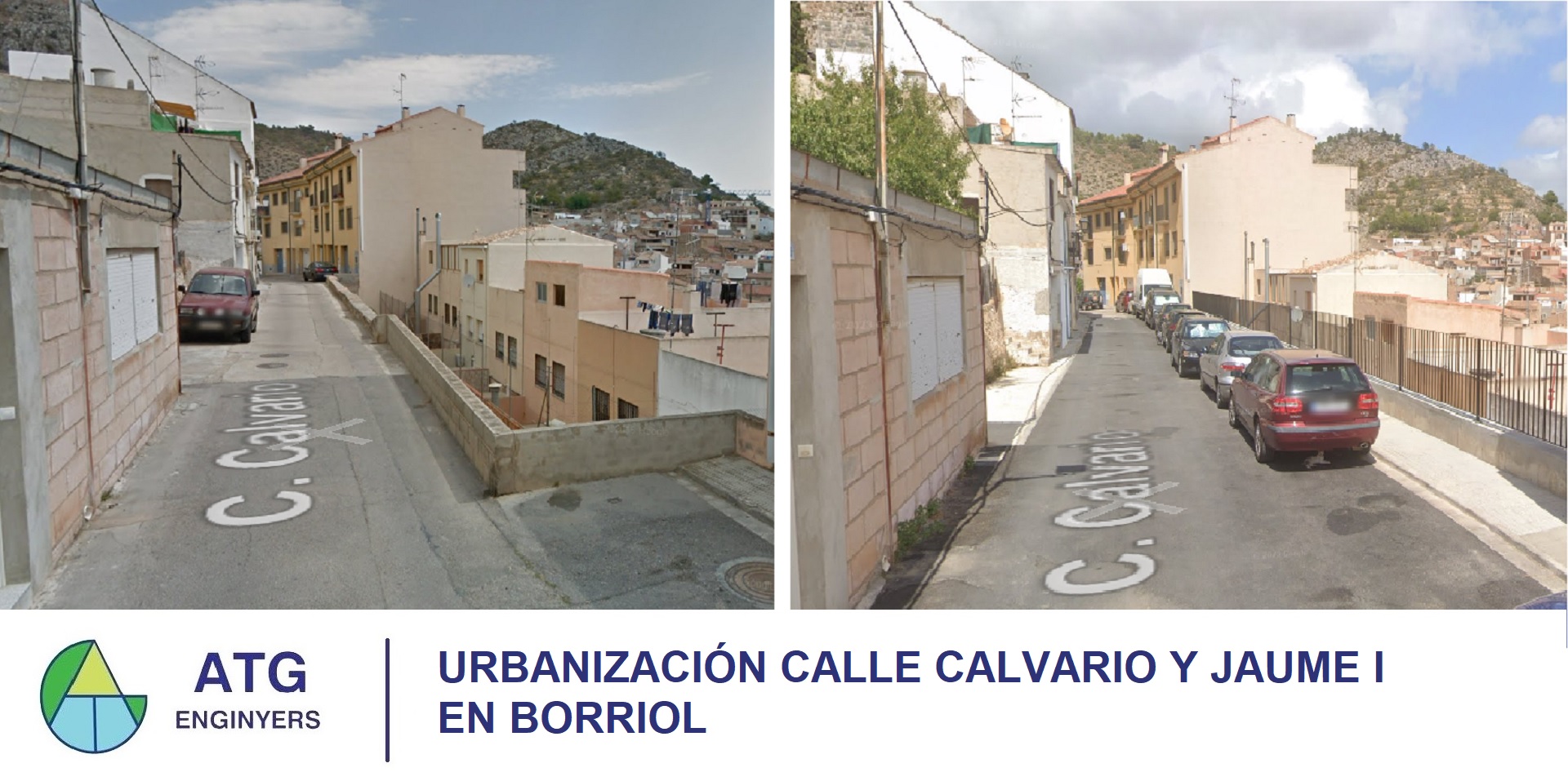 Urbanización calles Calvario y Jaume I en Borriol