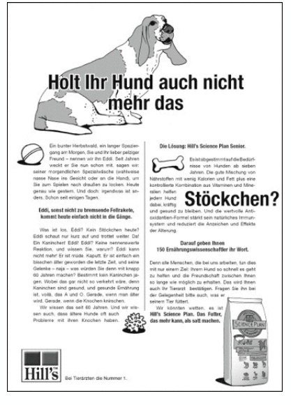 Erstellung von Longcopy und Headlineentwicklung von Werbetexterin Jana Mohr für Anzeigen 