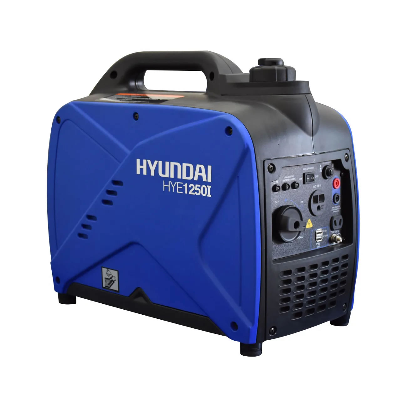 GENERADOR INVERTER HYUNDAI PORTATIL A GASOLINA 1000W/60HZ - HYE1250I -  Hyundai Power