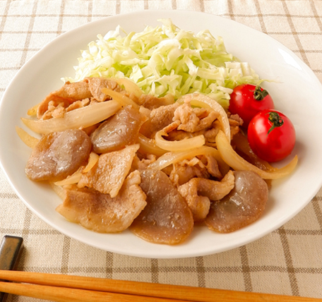 手のし風こんにゃく入り豚肉の生姜焼き
