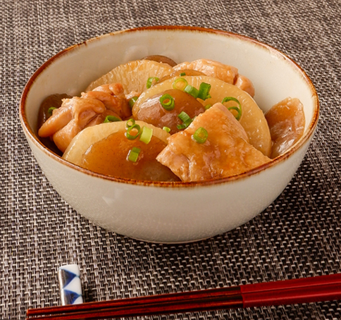 大根と手のし風こんにゃくの中華風煮物