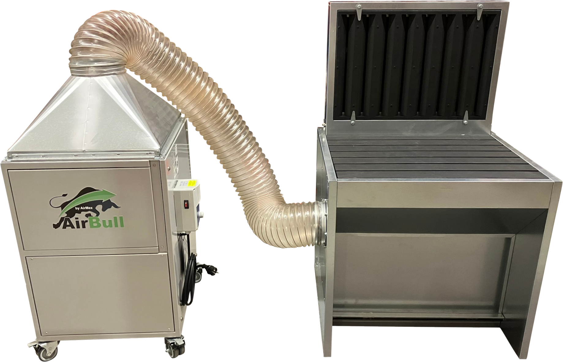 AirBull P-3500 Anwendungsbeispiel – Punktabsaugung in der Metallwerkstatt