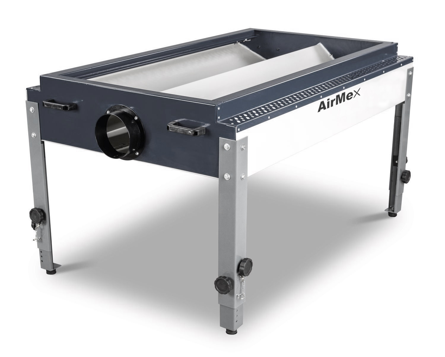 AirMex AT 1300 Absaugtisch mit stabilem Auflagerost und Absaugung nach unten (Downdraft)