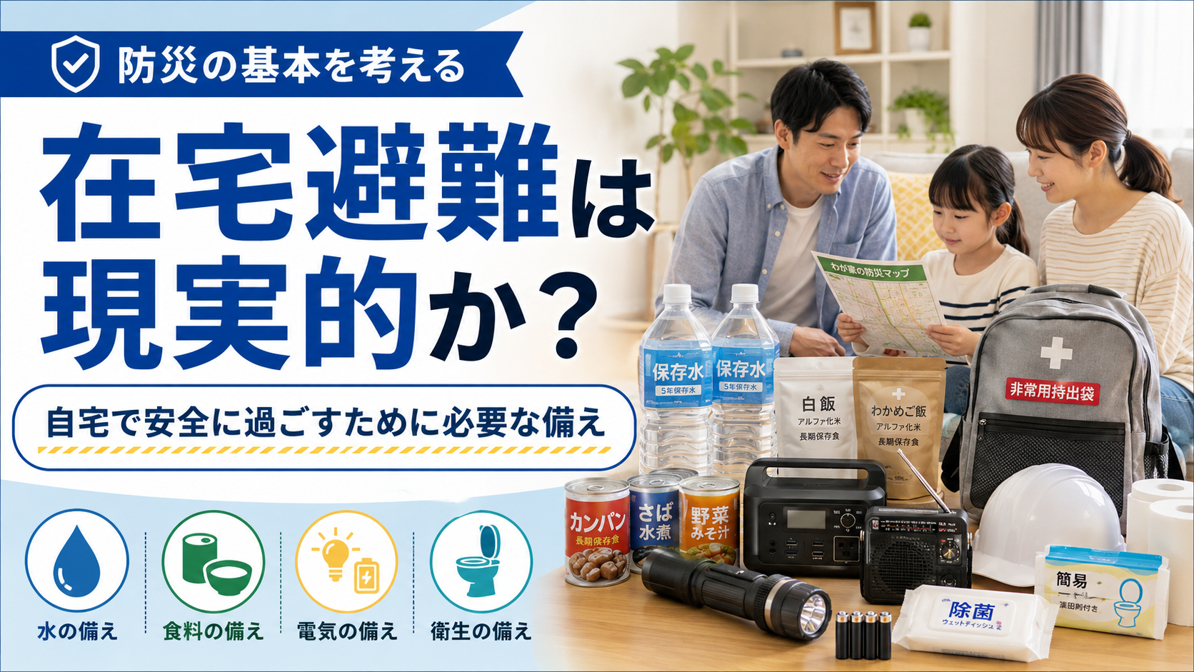 在宅避難は現実的か？自宅で安全に過ごすために必要な備え