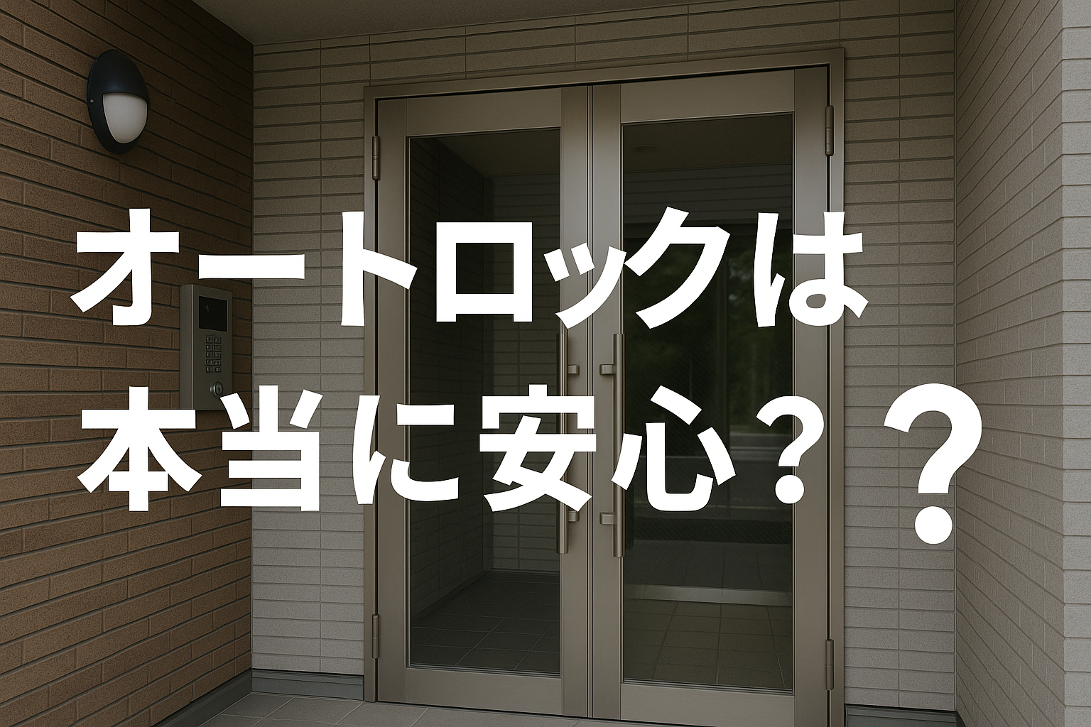オートロックは本当に安心？──「守られている安心」と「自分で守る意識」