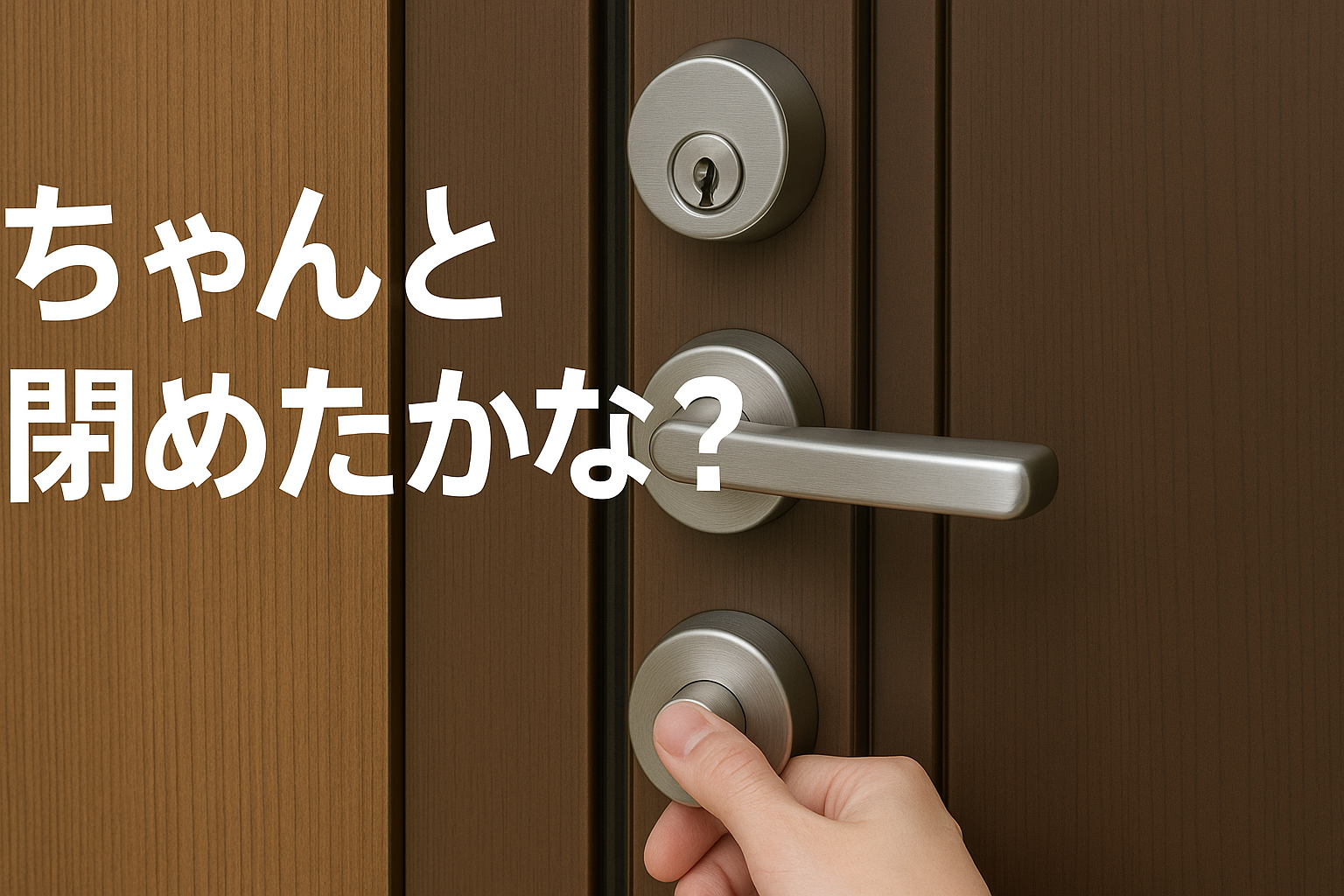 「ちゃんと閉めたかな？」が気になるあなたへ
