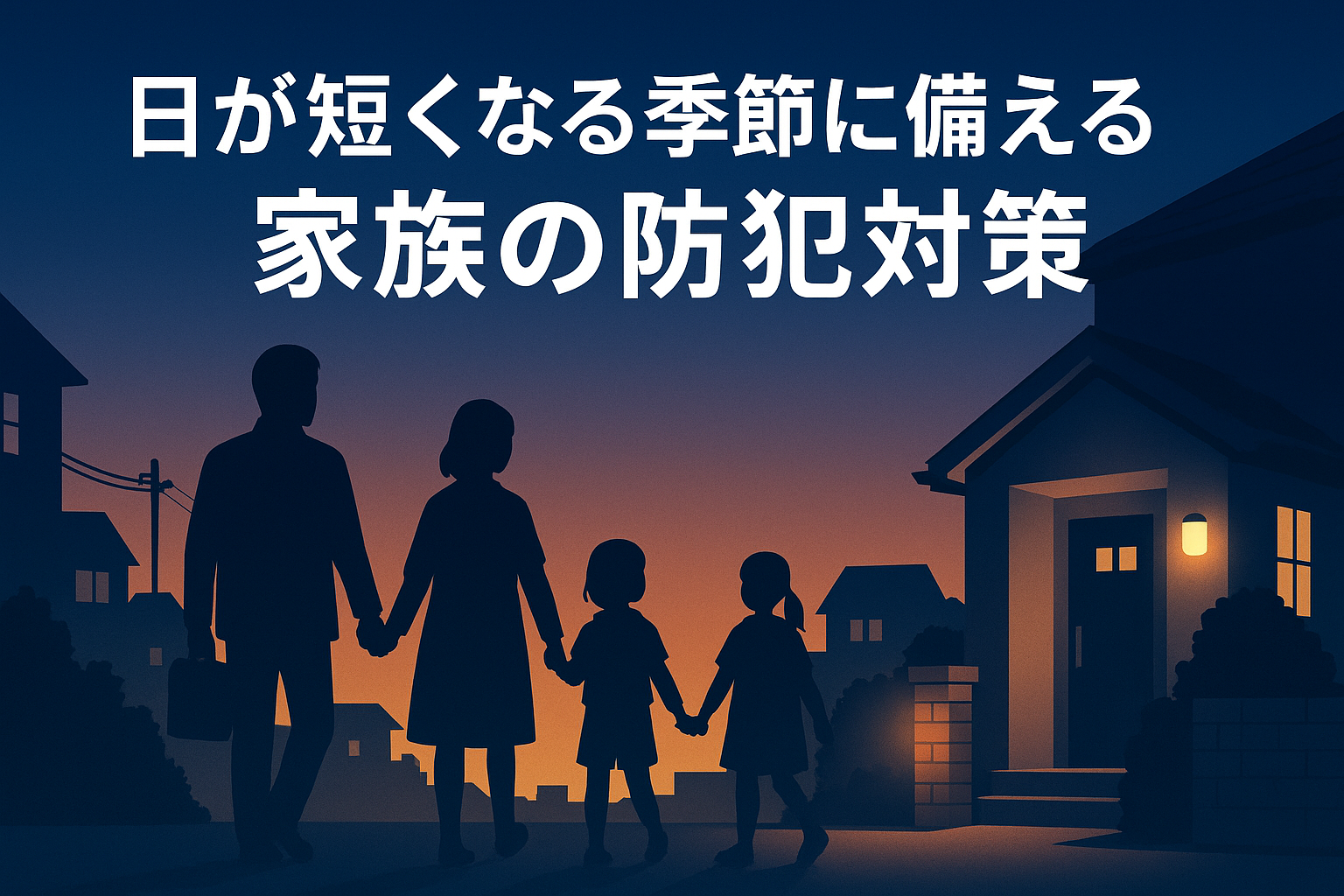 日が短くなる季節に向けて家族で考えておきたい防犯対策