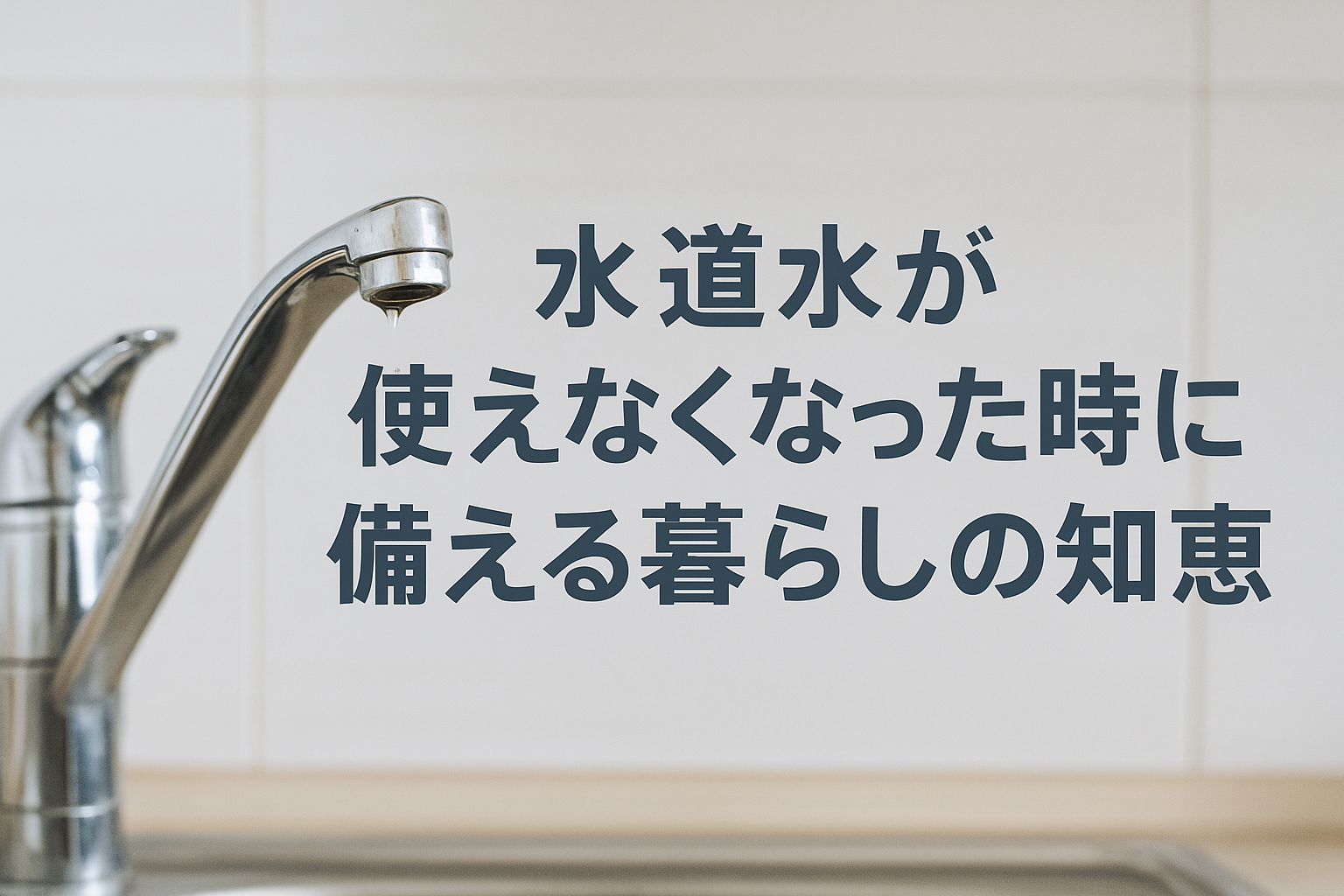 水道水が使えなくなった時に備える暮らしの知恵