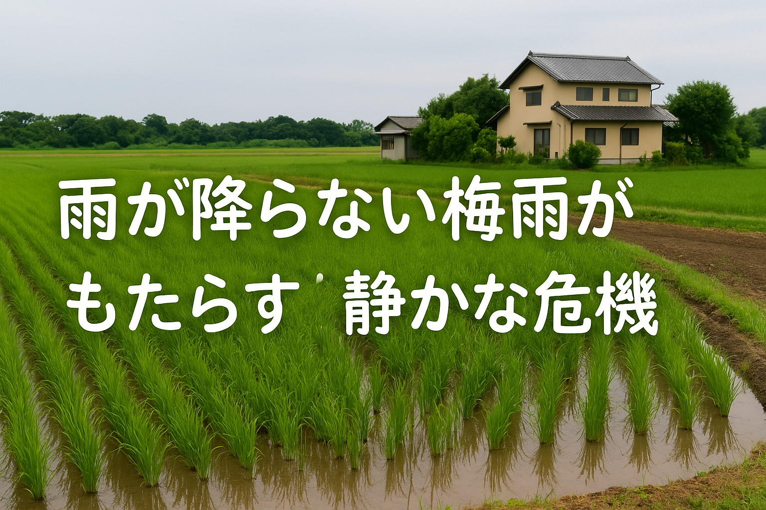 雨が降らない梅雨がもたらす、私たちの暮らしへの静かな危機