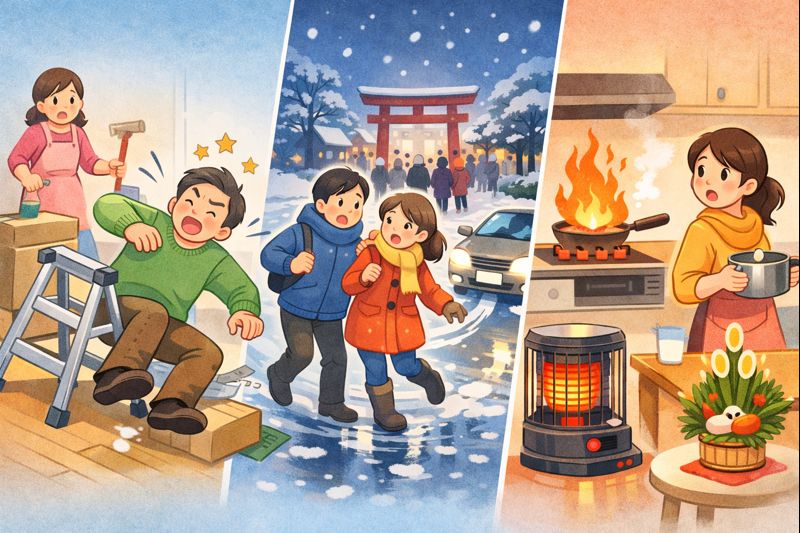 年末年始の気の緩みに要注意｜怪我や事故を防いで安心して新年を迎えるために