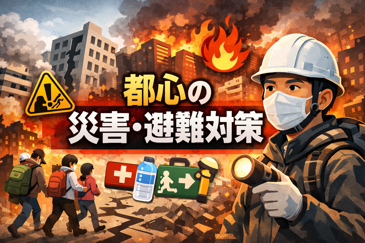 都心の密集地で地震・火災が起きたら？