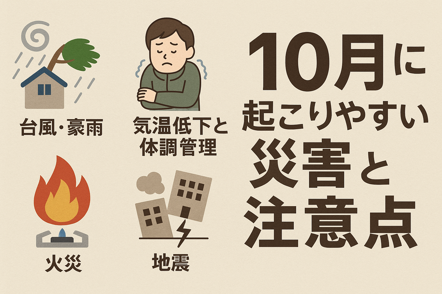 10月に起こりやすい災害と注意点