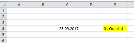 Excel Tipp: Quartal über Datum bestimmen