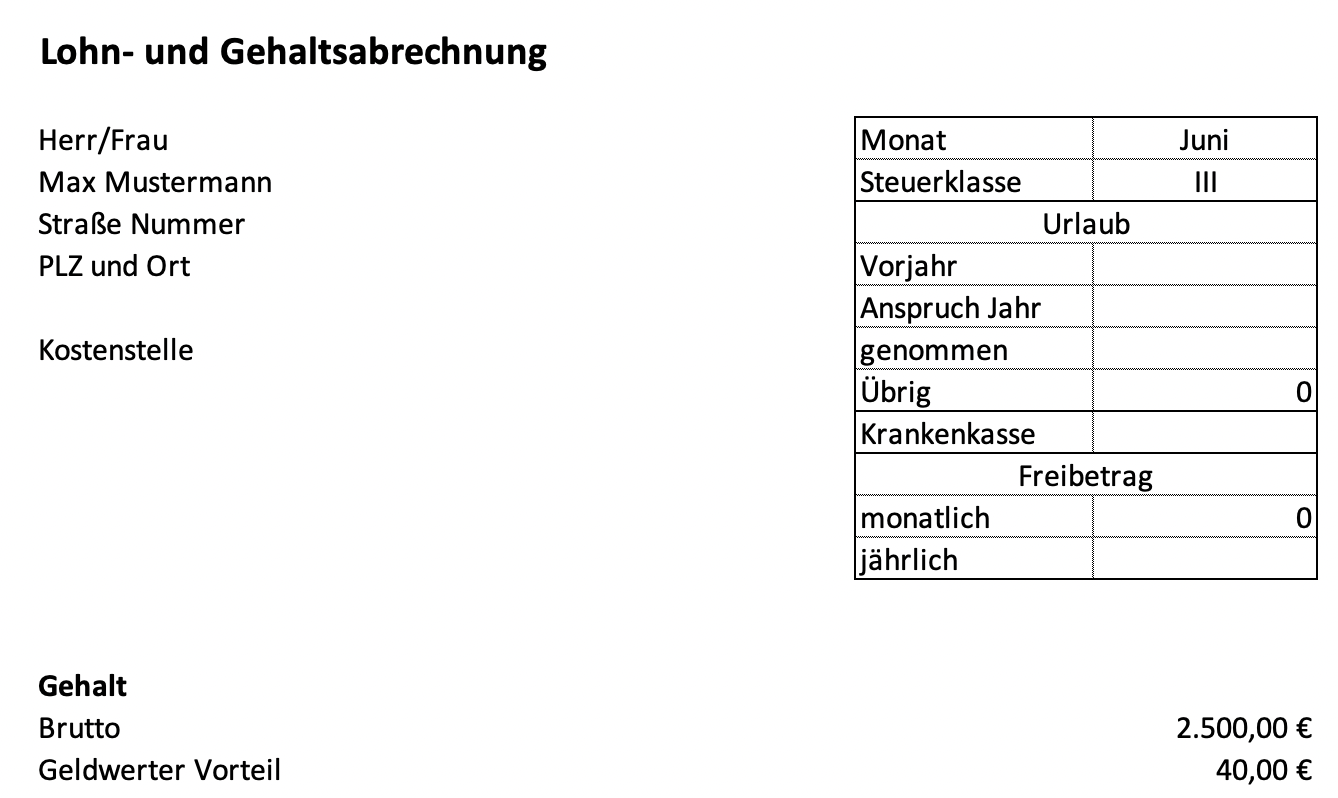 Kostenlos Excel Vorlage Lohn Und Gehaltsabrechnung Hanseatic Business School