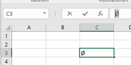 Excel Tipp 9: Durchschnittszeichen