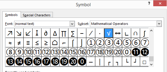 Excel Tipp: Haken einsetzen