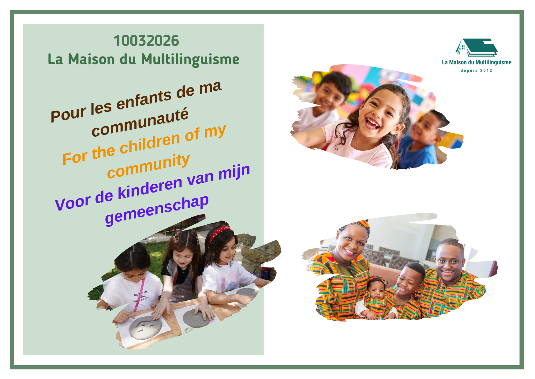 Je transmets ma langue aux enfants de ma communauté ||| my language for the children of my community ||| mijn taal aan de kinderen van mijn geme